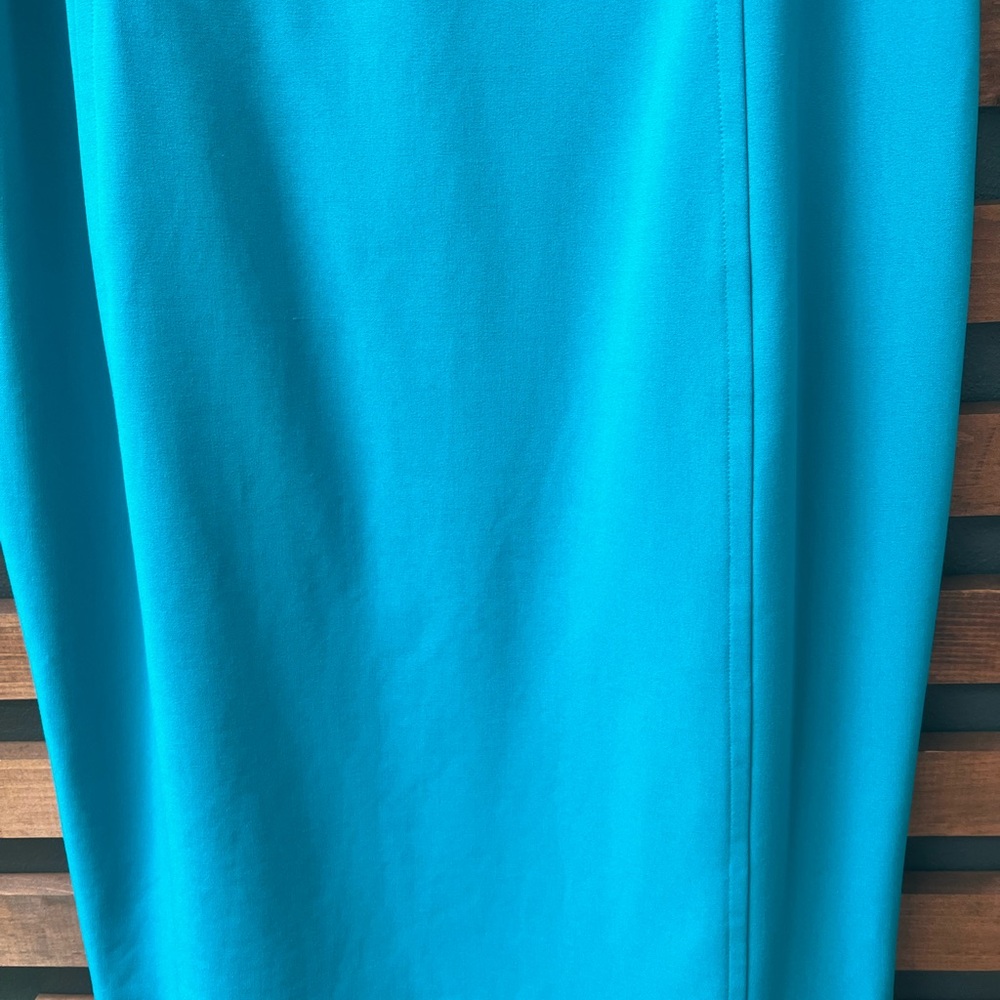 NWOT Calvin Klein Blue Sleeveless Belted Lined Crew Neck Sheath Dress Size 12 - Picture 5 of 10